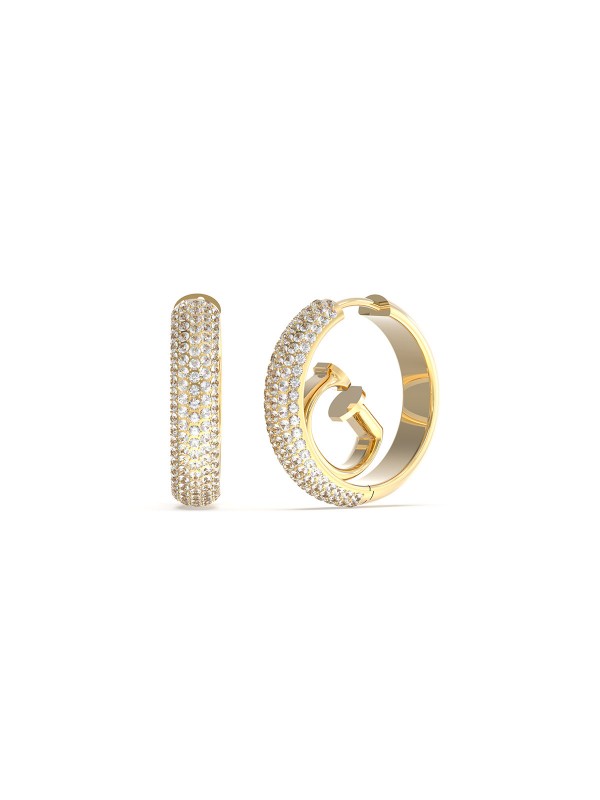 Dame izrazite svoj stil uz - GUESS CRAZY EARRINGS - Nerđajući čelik ✔️ Veličina 20mm ✔️ Boja žutog zlata ✔️ Birajte najbolje za Vas - Poručite online!