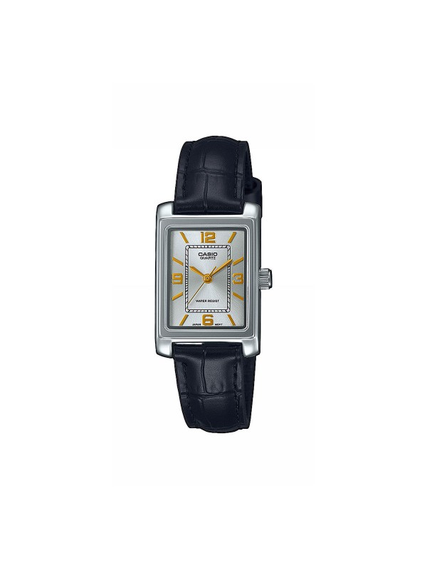 Klasičan ženski sat pravougaonog oblika - CASIO COLLECTION - Mineralno staklo ✔️Kožni kaiš ✔️Visoki kvalitet ✔️- Poručite online!