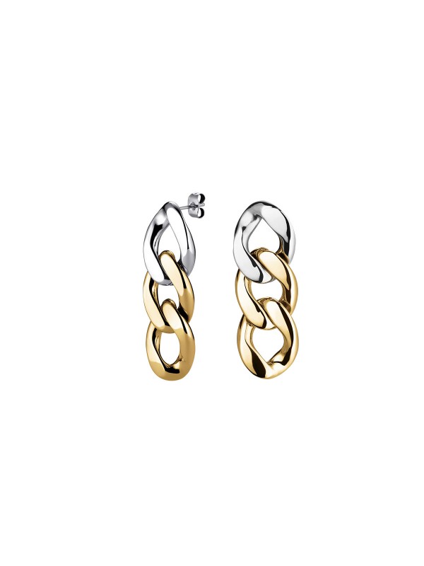 Dodajte svetlucavi dodir vašem izgledu - ROSEFIELD DUOTONE CHAIN EARRINGS GOLD - Nerđajući čelik ✔️- Poručite online!