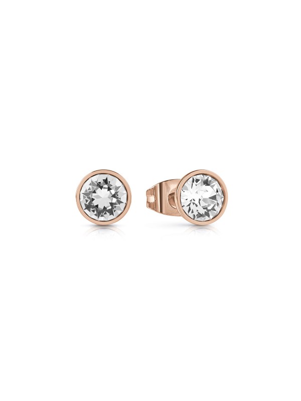 Elegancija i sofisticiranost koja traje - GUESS STUDS PARTY - Veličina 8mm ✔️Beli cirkon ✔️Boja roze zlata ✔️Nerđajući čelik ✔️- Poručite online!