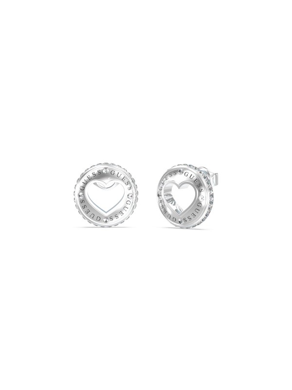 Savršene za dodavanje sofisticiranosti svakom izgledu - GUESS ROLLING HEARTS - Veličina 14mm ✔️Nerđajući čelik ✔️Boja srebra ✔️- Poručite online!