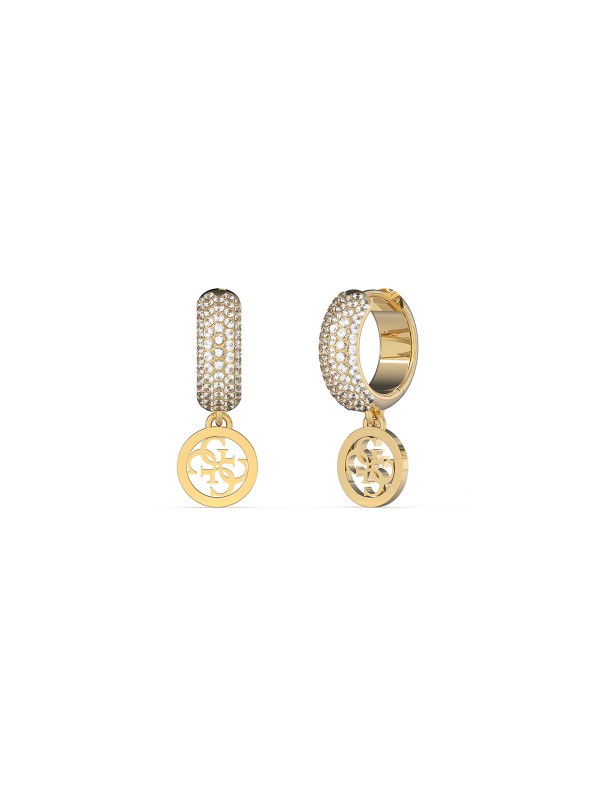 Izrazite svoj jedinstveni stil - GUESS CRAZY EARRINGS - Privezak krug sa 4G logotipom ✔️Boja žutog zlata ✔️Nerđajući čelik ✔️- Poručite online!