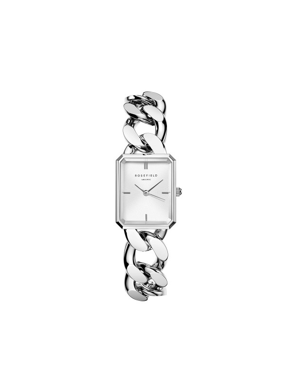 Rosefield Octagon XS Studio Silver ženski ručni sat - model u boji srebra i sa belim brojčanikom, lako poručite putem Timer.co.rs online shop-a.
