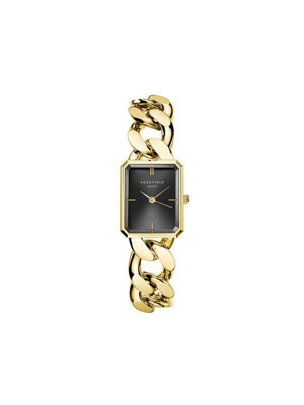 Rosefield Octagon XS Studio Black Gold ženski ručni sat - model u boji žutog zlata sa crnim brojčanikom, lako poručite putem S&L Jokić online shop-a.