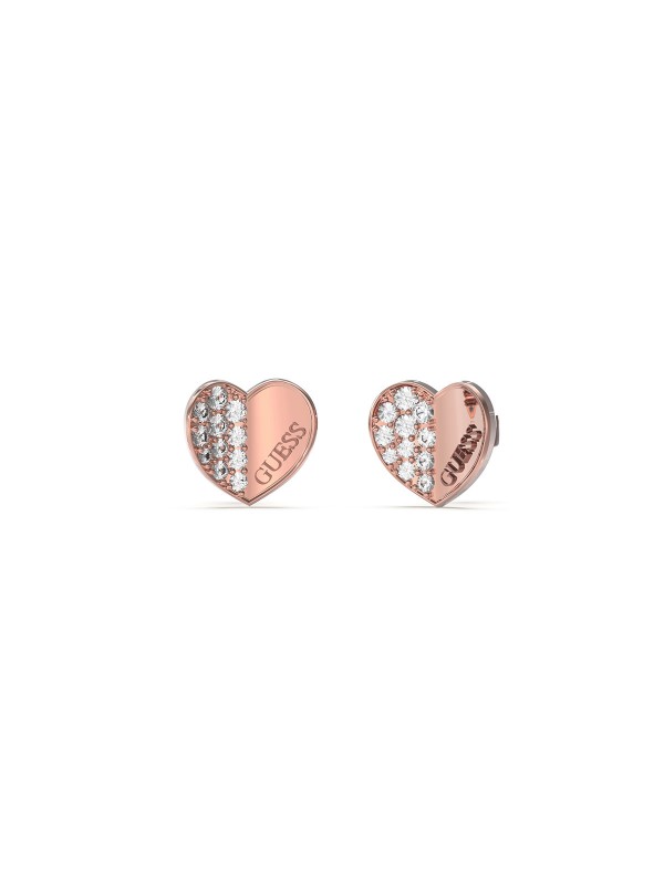 LOVELY GUESS minđuše u obliku srca sa cirkonima - poklonite ljubav sa ovim preslatkim minđušama. Kupite sada!