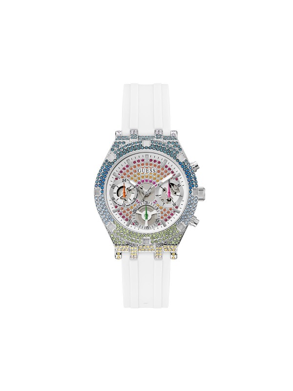 Čista elegancija uz GUESS ŽENSKI SAT HEIRESS GW0407L4 - Prečnik 38mm, beli glitz brojčanik. Poručite online!