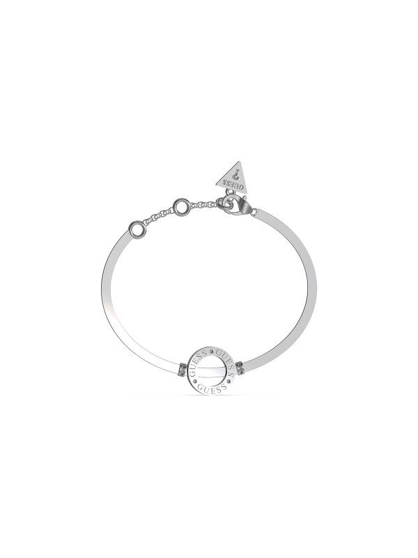 Guess Circle Lights žensku narukvicu - model pljosnatog oblika u boji srebra, brzo i lako poručite putem Timer.co.rs online prodavnice.