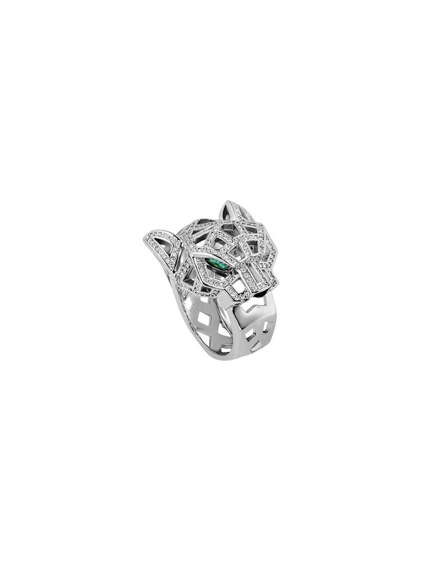 Izaberite najbolje za Vaš stil - ROBERTO CAVALLI RC ICON - Boja srebra ✔️ Veličina 18,2mm ✔️ Zeleni i beli cirkoni ✔️ Kvalitet ✔️ - Poručite online !