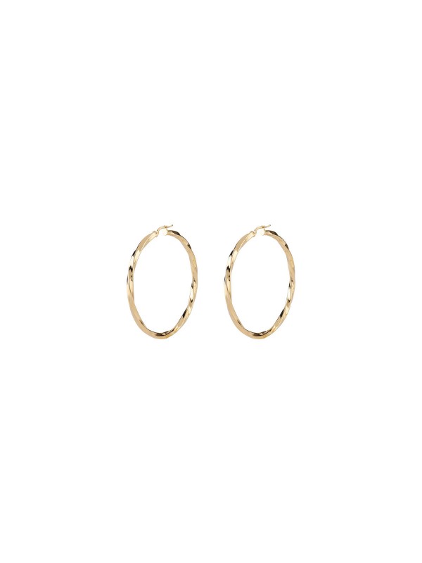 Otkrijte GUESS "Hoops I Did It Again" minđuše: velike alke u boji žutog zlata, 6cm prečnik, za savršen stil.