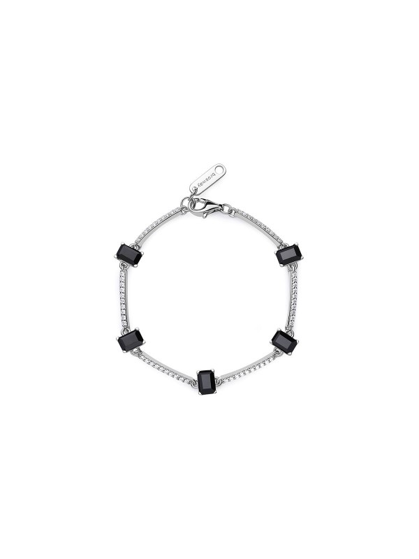 Dodajte notu jednostavni uz ovu narukvicu - BROSWAY FANCY MISTERY BLACK - Dužina 16cm ✔️Srebro 925 ✔️- Poručite online!