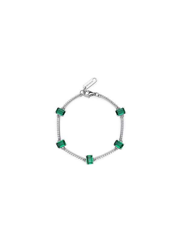 Elegancija i sofisticiranost u svakom komadu - BROSWAY FANCY LIFE GREEN - Dužina 16cm ✔️Srebro 925 ✔️Zeleni bbaget cirkoni ✔️- Poručite online!