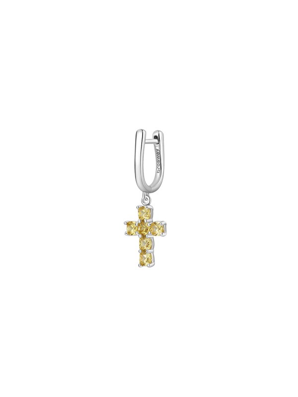 Izaberite ovu minđušu za sofisticirani izgled - BROSWAY FANCY ENERGY YELLOW - Veličina 28mm ✔️Srebro 925 obloženo rodijumom ✔️- Poručite online!