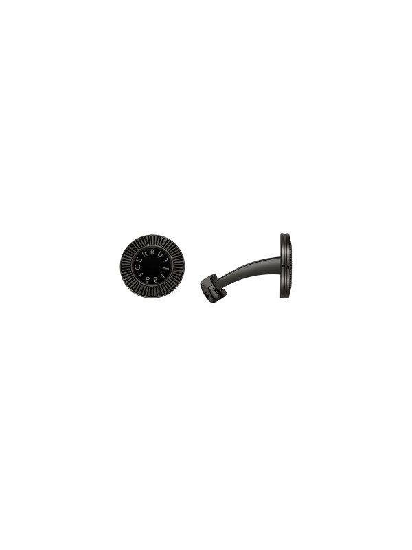 Dugmat za manžetne u gun metal boji - CERRUTI 1881 SOLANIA - Logotip ✔️Nerđajući čelik ✔️Kvalitet ✔️- Poručite online!