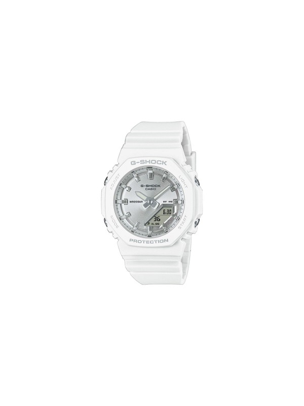 Analogno-digitalni ženski sat - G-SHOCK WOMAN CLASSIC - Sat sa srebrnim svetlucavim brojčanikom - Poručite online!