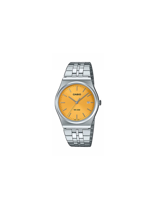 Otkrijte Casio MTP-B145D-9AVEF: retro stil, žuti brojčanik, jednostavno čitanje vremena, vodootporan do 50m. Idealno za svaki dan!