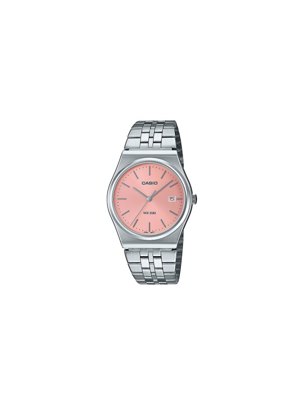 Otkrijte Casio MTP-B145D-4AVEF: klasičan sat s roze brojčanikom, datumom, vodootporan do 50m. Retro šik za svaki zglob!
