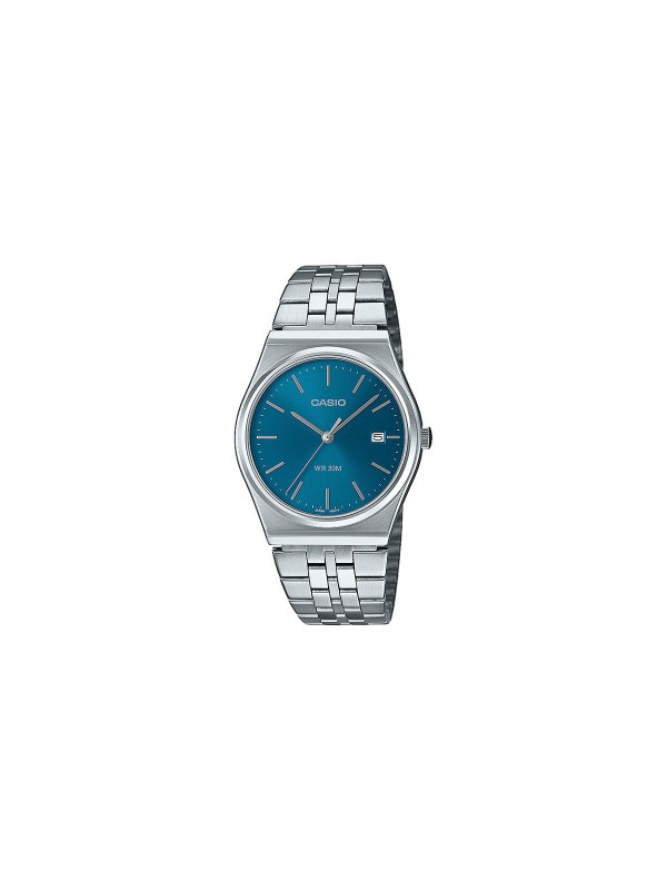 Otkrijte CASIO MTP-B145D-2A2VEF: klasičan dizajn, teget brojčanik, datum, vodootporan do 50m. Stilski retro sat za svaki dan.