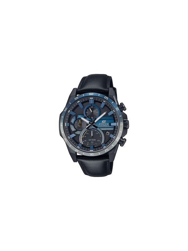Otkrijte CASIO EDIFICE EQS-940NL-1AVUEF: solarni hronograf, sportski stil, neon displej, vodootporan do 100m, sa elegantnim crno-plavim brojčanikom.