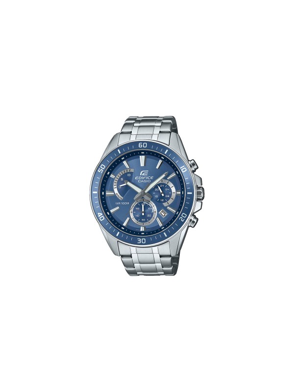 Otkrijte CASIO EDIFICE EFR-552D-2AVUEF: klasičan hronograf s plavim brojčanikom, vodootporan do 100m, sa neon displejem i datumom.