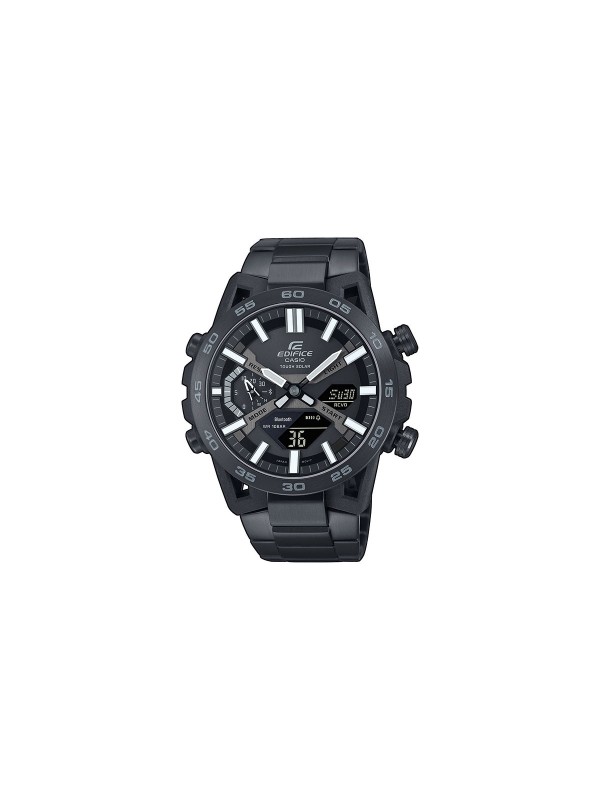 Otkrijte CASIO EDIFICE ECB-2000DC-1BEF, Bluetooth sat s karbonskim kućištem, solarnim napajanjem i vodootpornost do 100m.