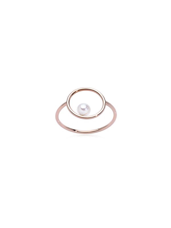 Otkrijte luksuz Burato Pearl Circle prstena od 18ct roze zlata sa prefinjenim orijentalnim biserom. Elegancija u svakom detalju.