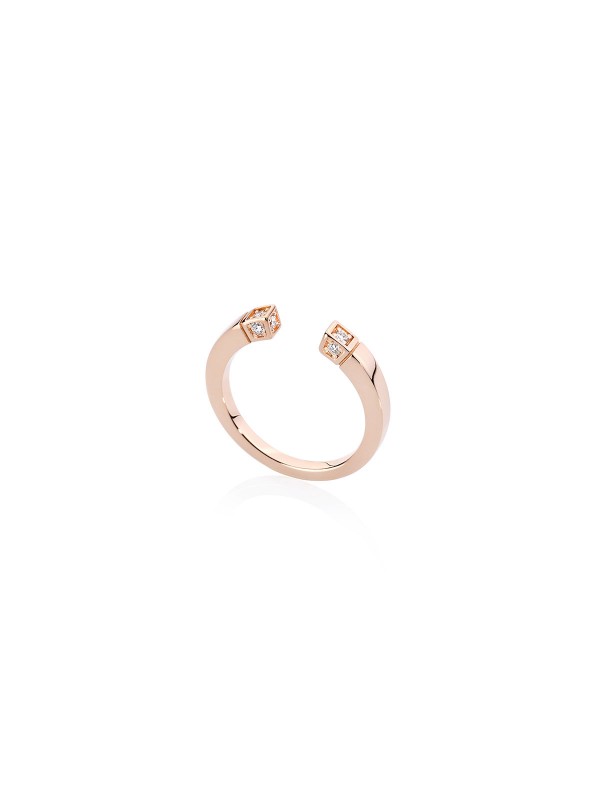 Otkrijte eleganciju s Burato Linea Fine prstenom od 18ct ružičastog zlata s blistavim dijamantima, težine 0,16ct, boje F, čistoće VVS.