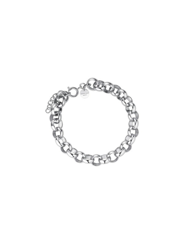 Rosefield CHUNKY SILVER ženska narukvica od nerđajućeg čelika, savršen dodatak za svaki stil. Podesiva dužina 18-21cm.