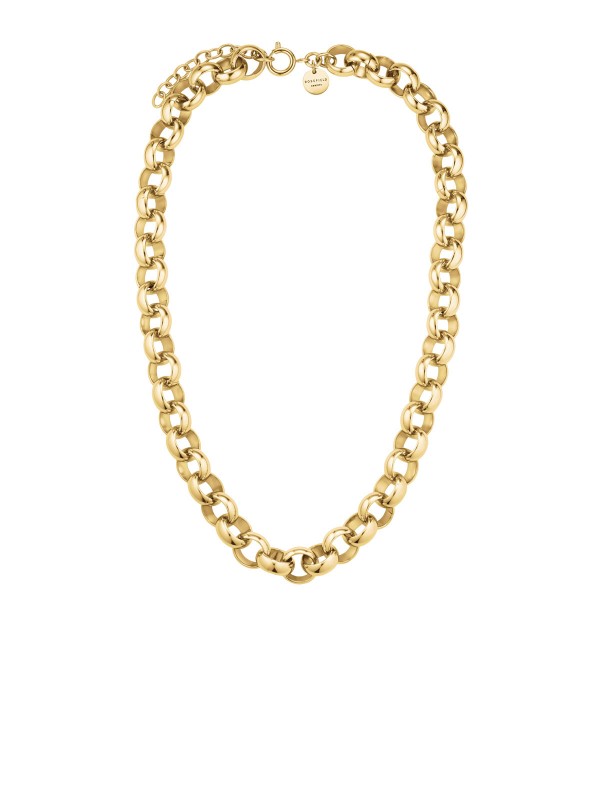 Rosefield CHUNKY GOLD ženska ogrlica od nerđajućeg čelika u boji žutog zlata, savršena za svakodnevne kombinacije i stilizovan izgled.