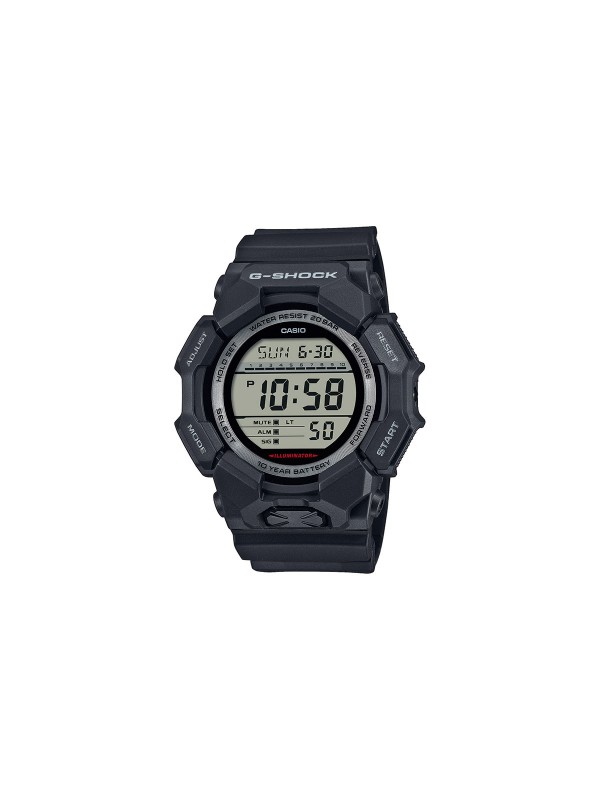 G-SHOCK digitalni sat u crnoj boji sa 10-godišnjom baterijom, svetskim vremenom i LED svetlom za maksimalnu funkcionalnost.
