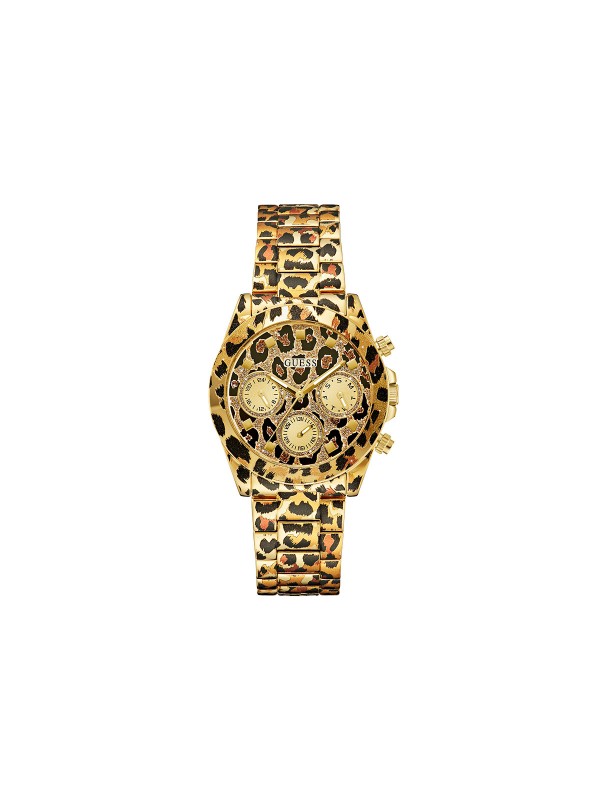 Elegantni ženski sat GUESS "Leopardess" GW0751L1 sa leopard printom i multi-funkcionalnim kvarcnim mehanizmom. Vodootporan do 50m.