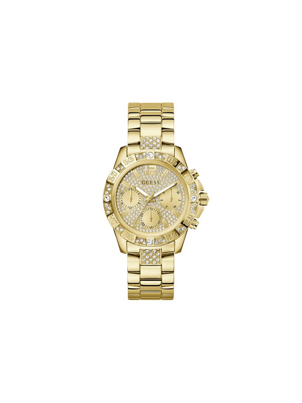 Elegantni Guess ženski sat Majesty GW0771L2 u boji žutog zlata sa cirkonima, prečnika 40mm, savršen za sofisticiran izgled.