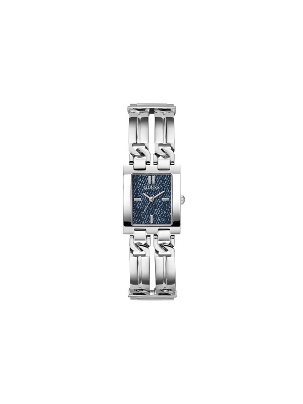 Elegantni ženski sat GUESS GW0807L1 sa kvadratnim kućištem i teget teksas brojčanikom, savršen za svaki stil.