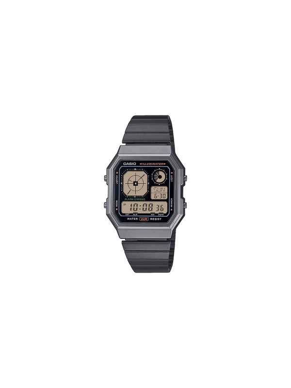 Casio Vintage digitalni sat u crnoj boji sa retro dizajnom, LED osvetljenjem, svetskim vremenom i vodootpornošću. Idealno za svakodnevnu upotrebu.