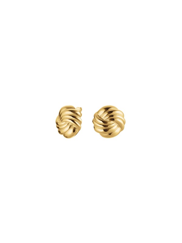 Elegantne Rosefield SPIRAL STUDS minđuše u boji žutog zlata, izrađene od nerđajućeg čelika, savršene za svaku priliku.