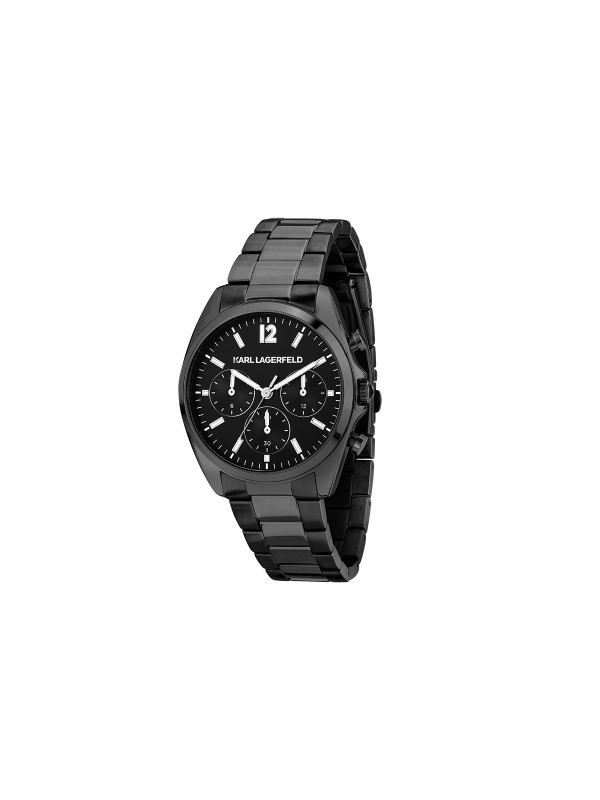 Karl Lagerfeld ROUND ESSENTIALS sat R0553101501 – ženski multifunction sat od nerđajućeg čelika u crnoj boji sa crnim sunray brojčanikom. Vodootpornost do 50 m.