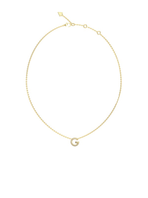 Guess G CRYSTAL tanka ogrlica u boji žutog zlata sa pavé slovom G. Suptilan, moderan detalj koji dodaje eleganciju svakom outfitu.