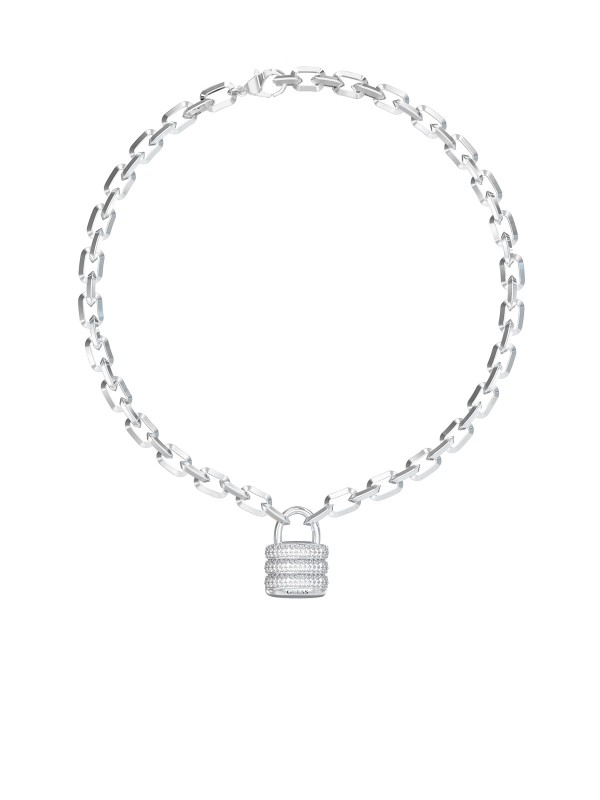 Guess MY SECRET ogrlica u boji srebra sa elegantnim pavé katanacem. Moderan, sjajan detalj koji donosi ženstven i sofisticiran izgled za svaku priliku.