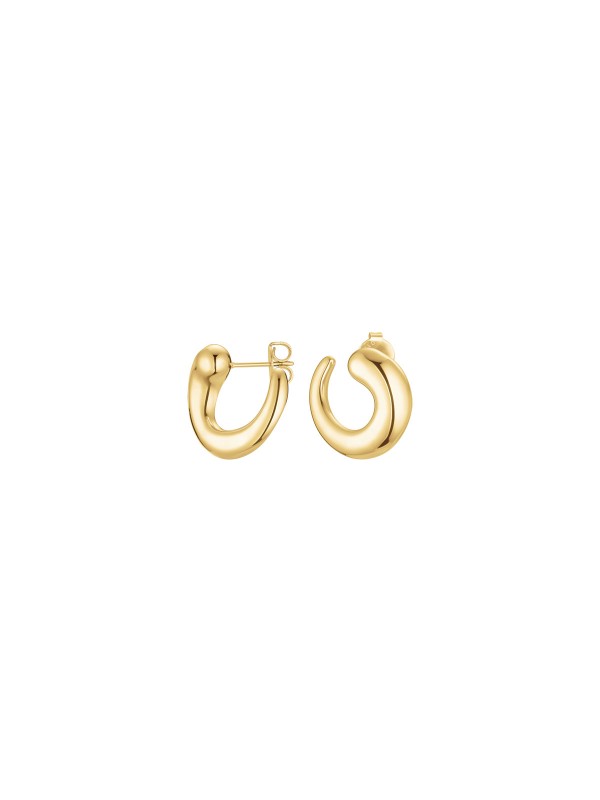 Rosefield Swirl Studs ženske minđuše u boji žutog zlata, elegantan uvijeni dizajn od nerđajućeg čelika. Modern detalj za svaki stil.