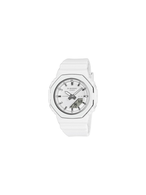 G-SHOCK GMA-P2110-7AER ženski sportski sat u beloj boji sa čeličnim top ringom, LED osvetljenjem i otpornošću na udarce. Moderan, lagan i idealan za svaki dan.