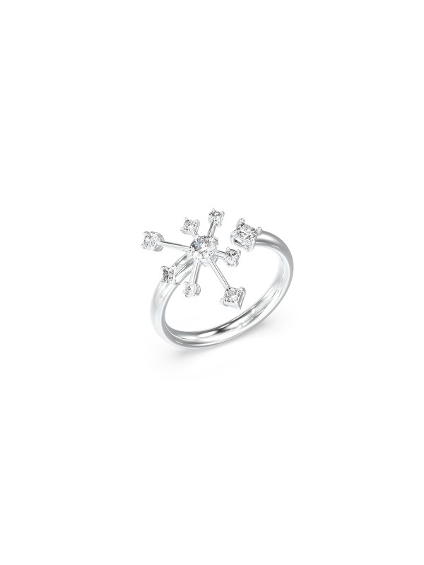 Guess ženski prsten Galaxy u boji srebra sa kristalima, veličina 56. Moderan i elegantan dizajn koji se lako uklapa u svaki stil.