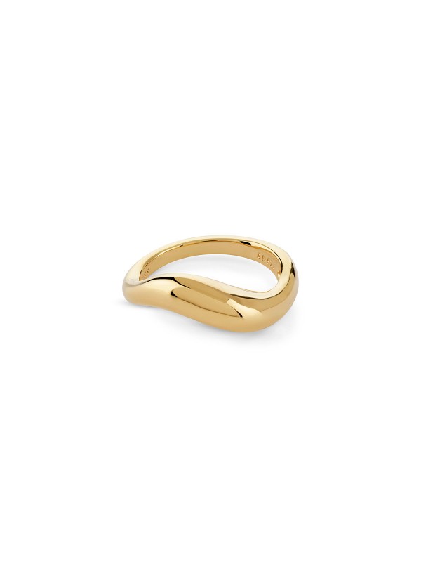 Elegantni GUESS FLUID prsten od srebra 925 s 18ct zlatnom prevlakom, savršen za moderne žene. Veličina 56, dolazi u luksuznom pakovanju.