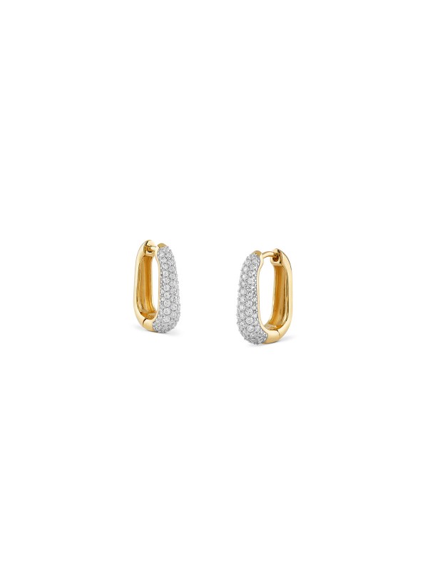 Guess NUANCES minđuše od srebra 925 sa 18ct zlatnom prevlakom i cirkonima. Savršen izbor za savremeni i ženstveni stil.