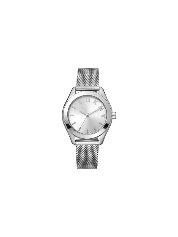 Elegantni DKNY ženski sat sa srebrnim kućištem i brojčanikom, čelična mesh narukvica, vodootporan do 50m, prečnik 34mm. Idealno za svaku priliku.