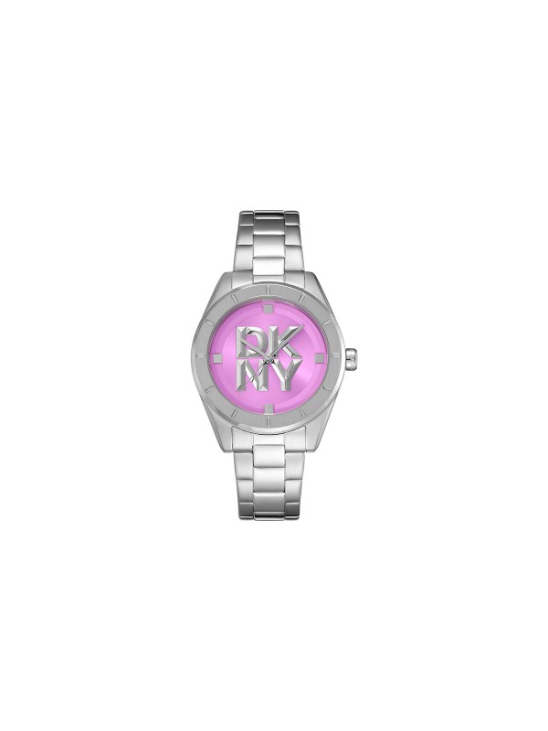 Elegantni DKNY ženski sat sa pink brojčanikom i srebrnom čeličnom narukvicom. Vodootporan do 50m, prečnik 34mm. Idealno za svaki stil.