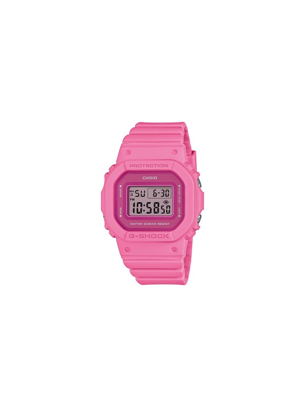 G-SHOCK GMD-S5610PP-4ER ženski digitalni sat u monohromatskoj pink boji, serija Power Pink. Bio-gumeni materijali, 200m vodootporan, funkcionalan i trendi.