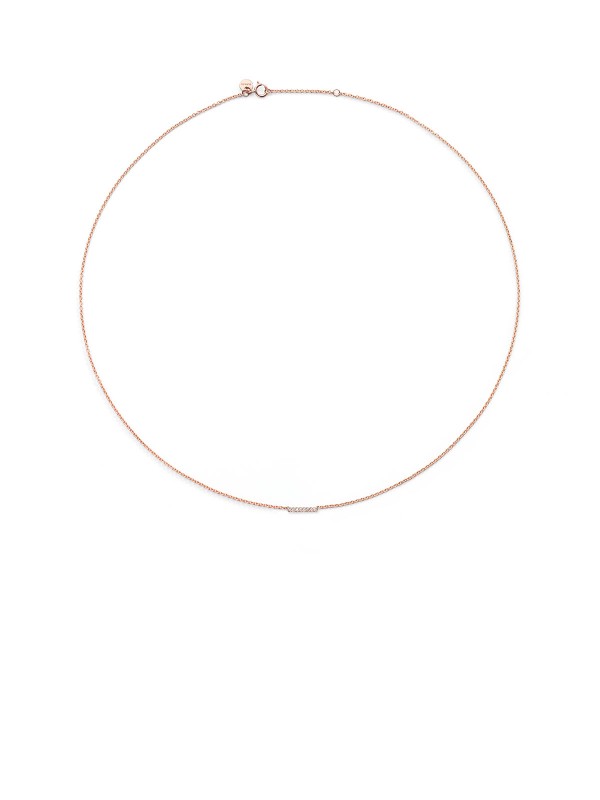 Elegantna Burato Diamonds Line ogrlica od 18ct roze zlata sa dijamantima, podesiva dužina 40-42cm, savršen dodatak za svaku priliku.