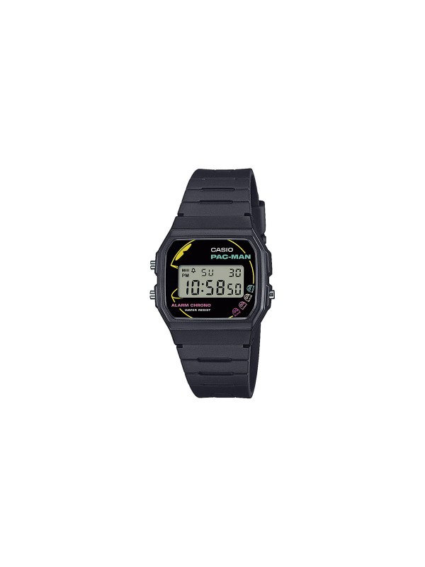 Limitiran model Casio Timeless x Pac-Man sa neonskim dizajnom i ekološkim materijalima, savršen za ljubitelje retro stila.