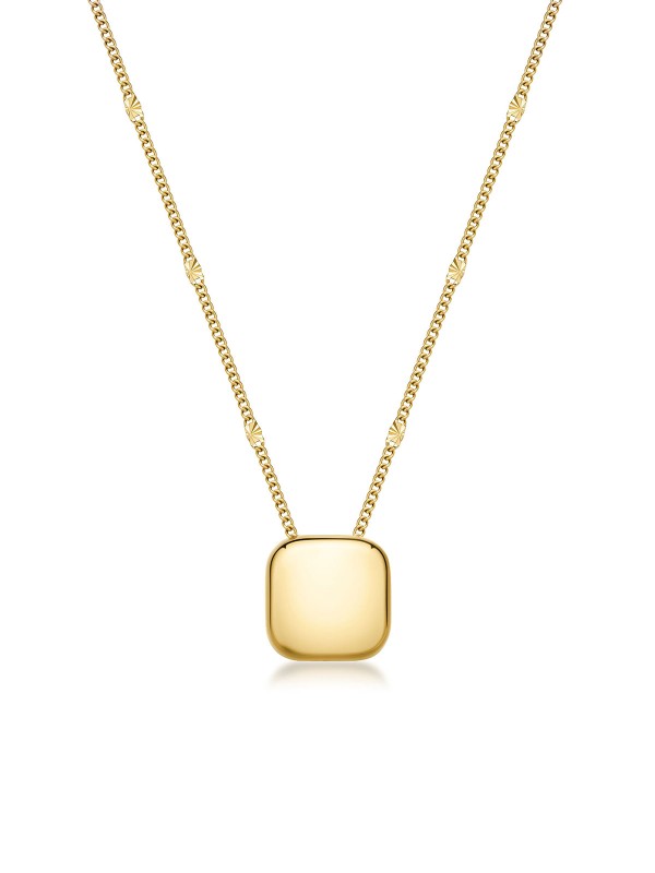 Brosway MUSE ogrlica u boji žutog zlata sa elegantnim kvadratnim priveskom donosi moderan i minimalistički izgled. Napravljena od nerđajućeg čelika, ova ogrlica spaja sofisticiran dizajn i svakodnevnu nosivost – savršen detalj za svaku priliku.