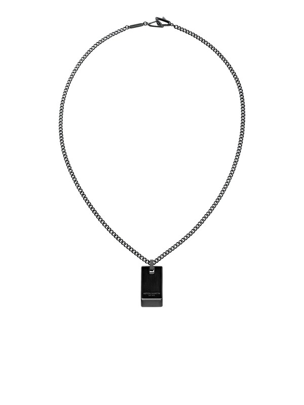 Aston Martin MJIBF5NU1 – muška ogrlica izrađena od nerđajućeg čelika 316L sa IP prevlakom u gun metal boji. Pločica od brušenog čelika sa ugraviranim natpisom “Aston Martin EST 1913” ističe sofisticiran, sportsko-elegantan izgled. Minimalistički dizajn i vrhunska izrada čine ovu ogrlicu simbolom snage, luksuza i prefinjenog stila. Dužina: 60 cm.