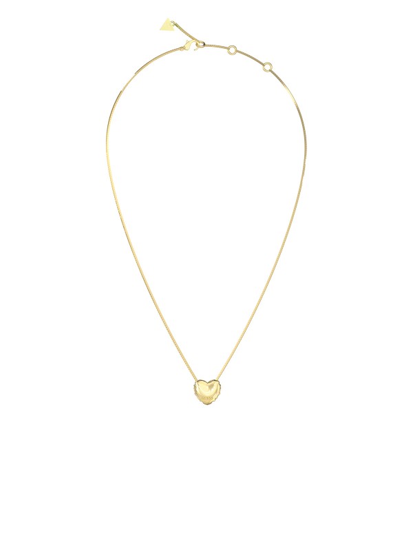Guess ICONIQUE ogrlica u boji žutog zlata sa prepoznatljivim balon srcem. Elegantna i moderna, savršena za romantičan, nežan look.